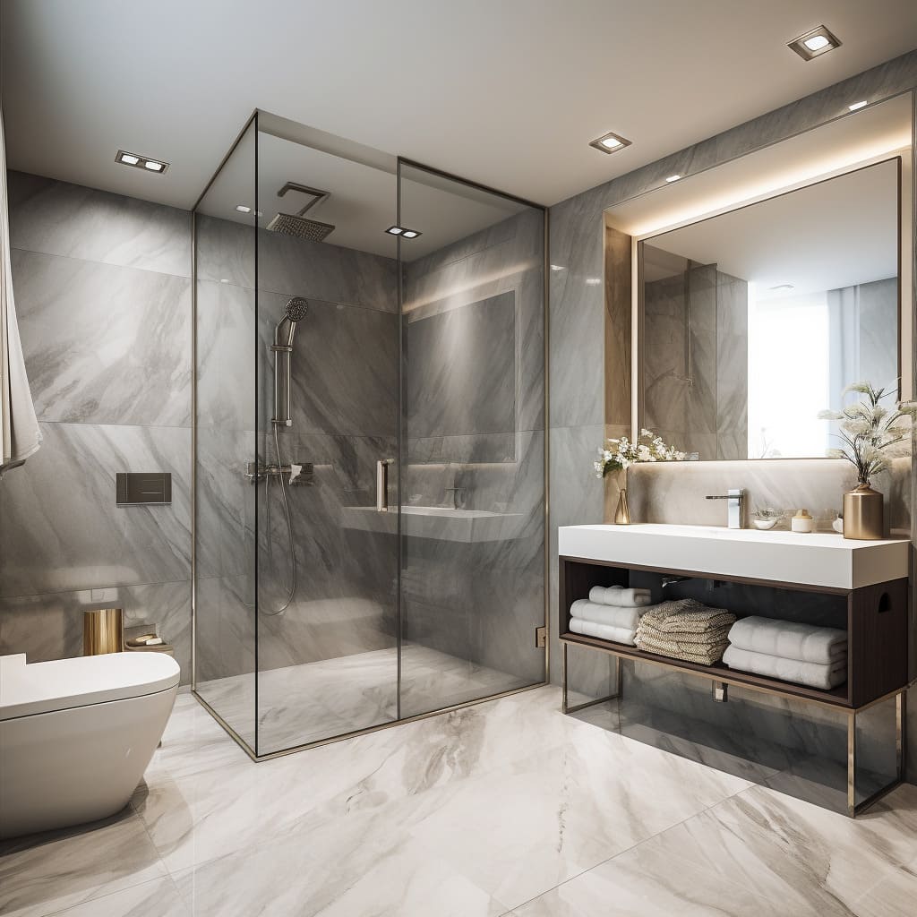 A-large-vanity-counter-offers-ample-space-in-this-chic-master-bathroom.